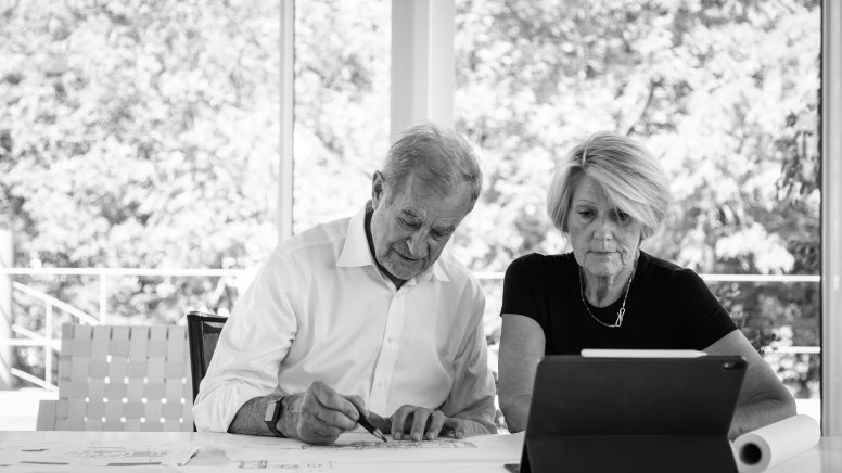 Foto von Prof. Hans Nickl und Prof. Christine Nickl-Weller